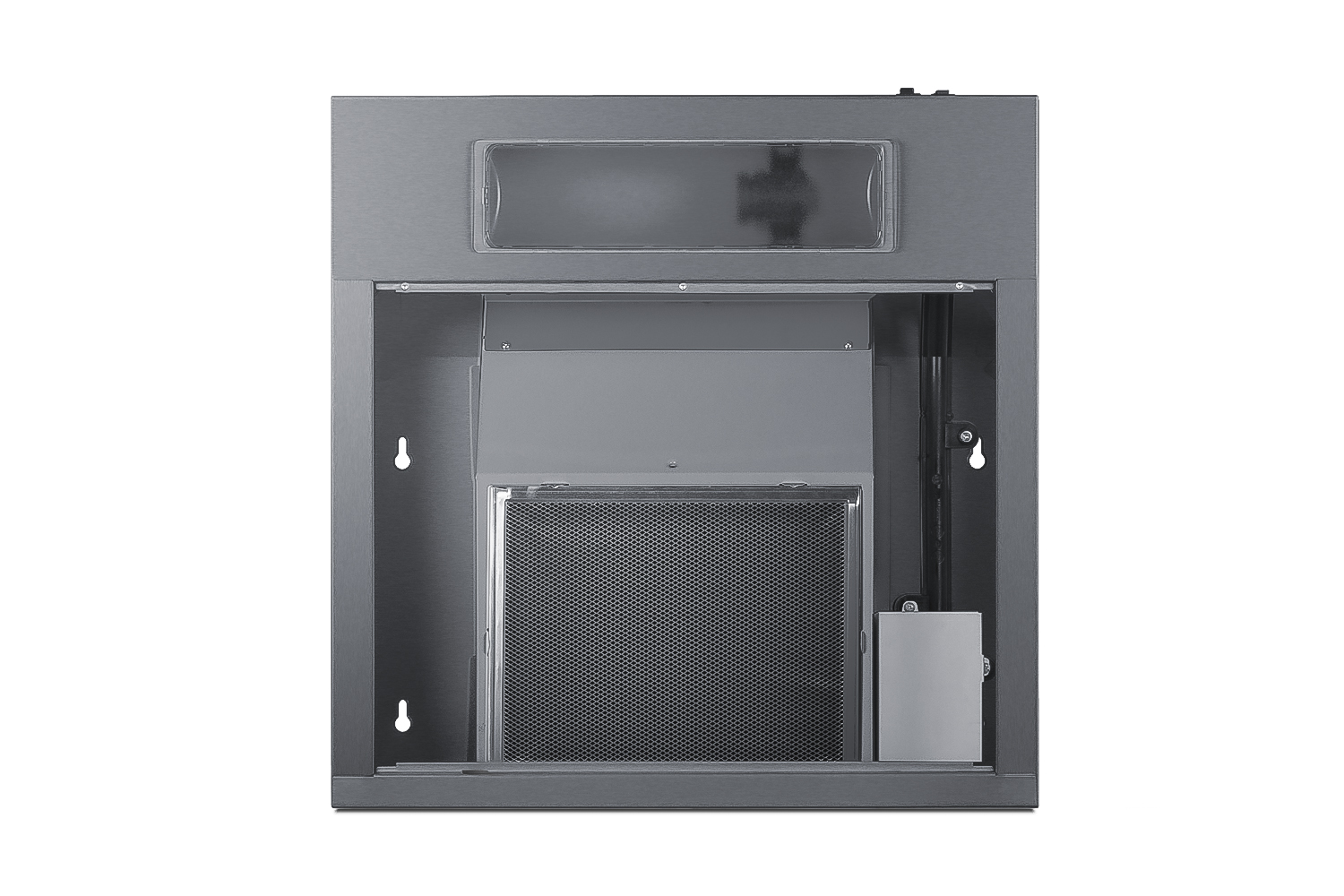 20 inch wide under cabinet convertible range hood for ducted or ductless use in stainless steel, made in North America